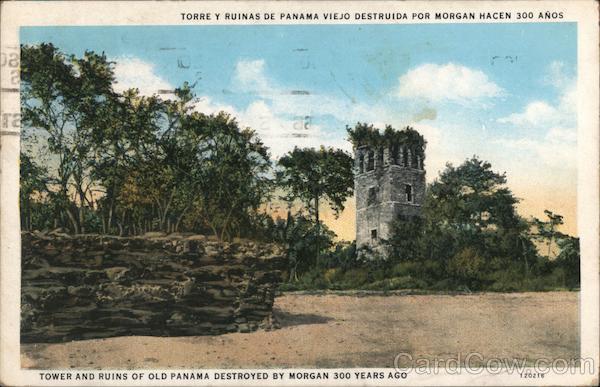 Tower and Ruins of Old Panama Destroyed by Morgan 300 Years Ago