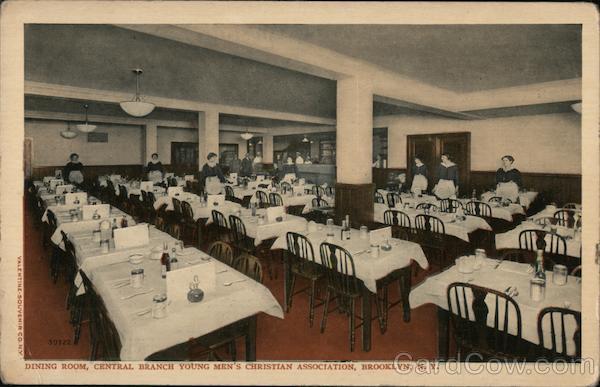Dining Room, Central Branch Young Men's Christian Association Brooklyn New York