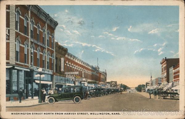 Washington Street North from Harvey Street Wellington Kansas