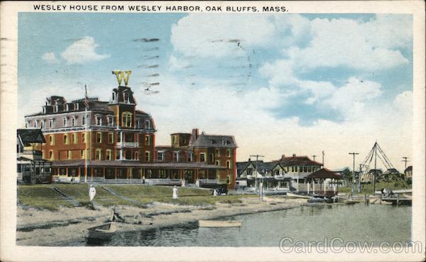 Wesley House from Wesley Harbor Oak Bluffs Massachusetts