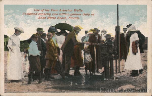 One of the Four Artesian Wells, Combined Capacity Two Million Gallons Daily Anna Maria Florida