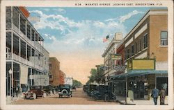 Mantee Avenue, Looking East Bradenton, FL Postcard Postcard Postcard