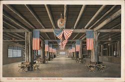 Mammoth Camp Lobby, Yellowstone Park Postcard