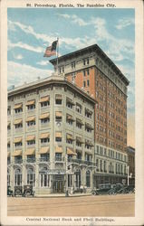 Central National Bank and Phell Buildings Postcard