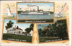 By Boat to Mt. Vernon and Marshall Hall Mount Vernon, VA Postcard Postcard Postcard