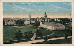 Bird's-Eye View of Notre Dame South Bend, IN Postcard Postcard Postcard