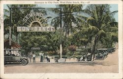 Entrance to City Park Postcard