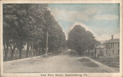 East Main Street Spartansburg, PA Postcard Postcard Postcard