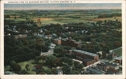 Airplane View of Business Section Postcard