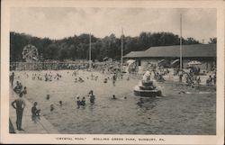 "Crystal Pool" Rolling Green Park Postcard