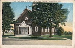 The Church of our Lady of Good Counsel Sound View, CT Postcard Postcard Postcard