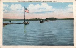 Twin Islands, Lake Pocotopaug Postcard