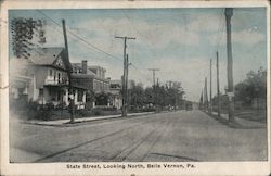 State Street Looking North Belle Vernon, PA Postcard Postcard Postcard