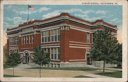 Public School California, PA Postcard Postcard Postcard