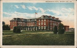 View of Westminster Hotel Winona Lake, IN Postcard Postcard Postcard