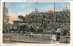 Circus Arena, 2,000 Feet at Sea on Steel Pier, A Vacation In Itself Postcard