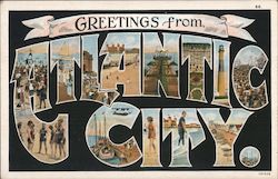 Greetings from Atlantic City Postcard