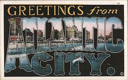 Greetings from Atlantic City Postcard