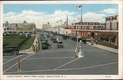 Ocean Avenue, North from Casino Asbury Park, NJ Postcard Postcard Postcard