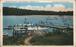 "Swimming Period," Camp Rosemont "1800 Feet Above Sea Level" Honesdale, PA Postcard Postcard Postcard