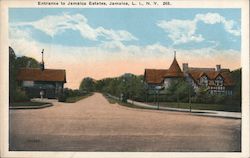 Entrance to Jamaica Estates, Long Island Postcard