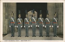 Cadet Regimental Staff Postcard