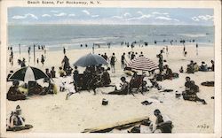 Beach Scene, Far Rockaway Queens, NY Postcard Postcard Postcard