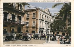 Panama Lottery Being Drawn Postcard