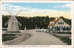 Entrance to Oyster Harbors Club, Cape Cod Postcard