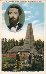 Original Drake, First Oil Well Drilled in 1859 Postcard