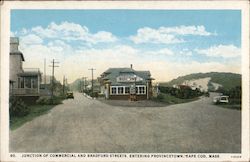 Junction of Commercial and Bradford Streets Postcard