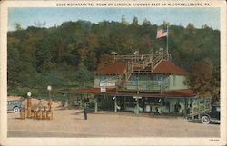 Cove Mountain Tea Room on Lincoln Highway McConnellsburg, PA Postcard Postcard Postcard