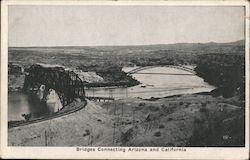Bridges Connecting Arizona and California Postcard