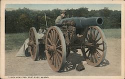 7-Inch Howitzer Fort Riley, KS Postcard Postcard Postcard
