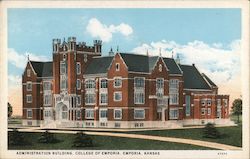 Administration Building, College of Emporia Postcard