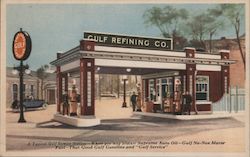 Gulf Refining Co. A typical Gulf Service Station Postcard
