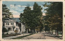 Water Street, Looking West Lock Haven, PA Postcard Postcard Postcard