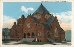 First Presbyterian Church Ambridge, PA Postcard Postcard Postcard