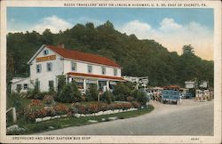 Reeds Travelers' Rest on Lincoln Highway, U.S. 30 Postcard