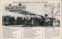 The Royal Scot and The Burlington and The Pride of the Prairies Postcard