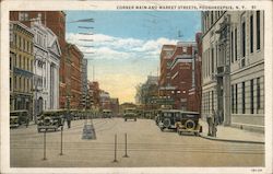 Corner Main and Market Streets Poughkeepsie, NY Postcard Postcard Postcard