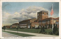 Sacramento High School California Postcard Postcard Postcard