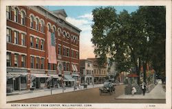 North Main Street from Center Wallingford, CT Postcard Postcard Postcard