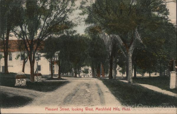 Pleasant Street Looking West Marshfield Hills Massachusetts