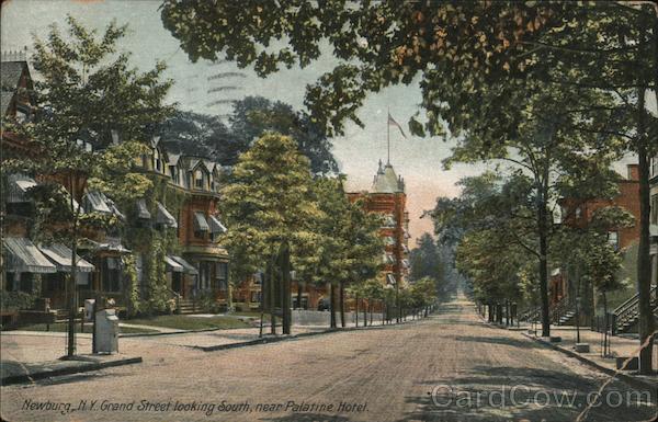 Grand Street Looking South, Near Palatine Hotel Newburgh New York