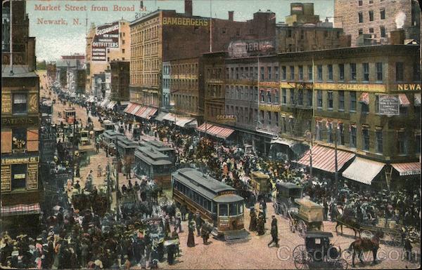 Market Street from Broad St. Newark New Jersey