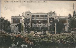 Garden and Residence of Mr. Giraud Foster Postcard