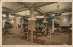 Lobby and Office Arlighton Hotel Postcard