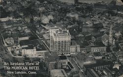 The Airplane View of The Mohican Hotel Postcard
