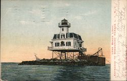 Long Beach light, Entrance to Greenport Harbor New York Postcard Postcard Postcard